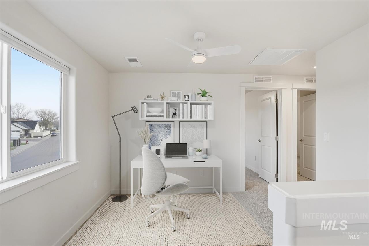 449 West Winnipeg Street Meridian, ID 83642 - Photo 26 of 49 Office space featuring a ceiling fan and carpet