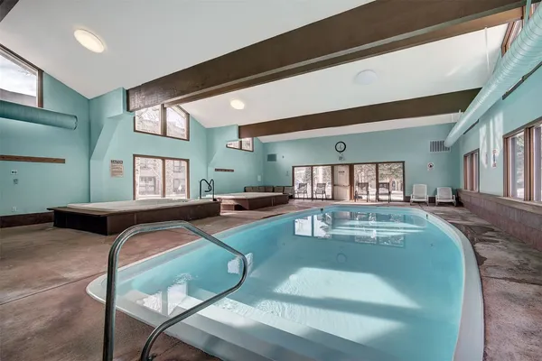 a view of a swimming pool and window