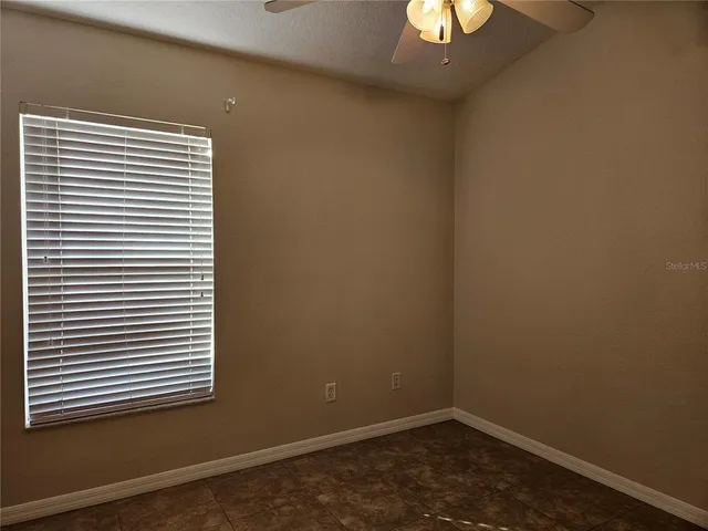 an empty room with a window