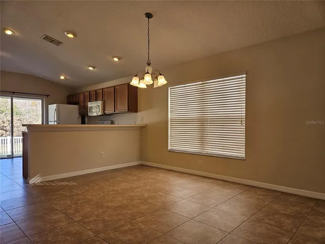 a view of kitchen and window