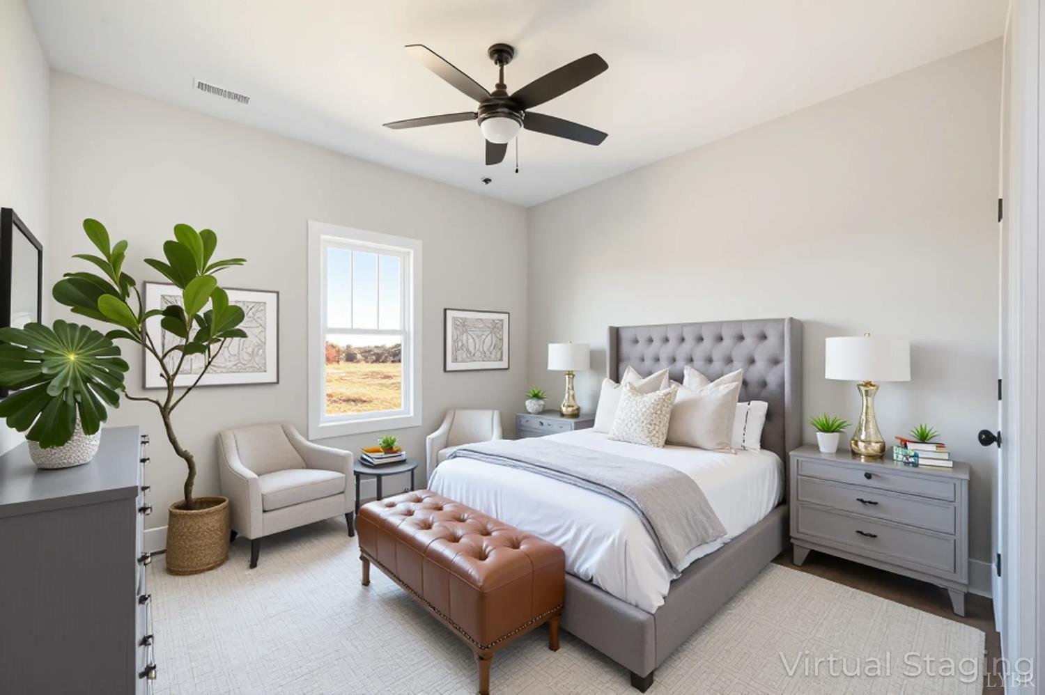 10402 Leesville Road Lynch Station, VA 24571 - Photo 34 of 45 a spacious bedroom with a bed and a couch