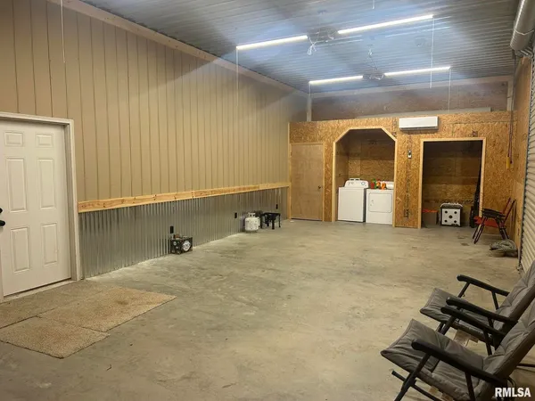 a room with gym equipment