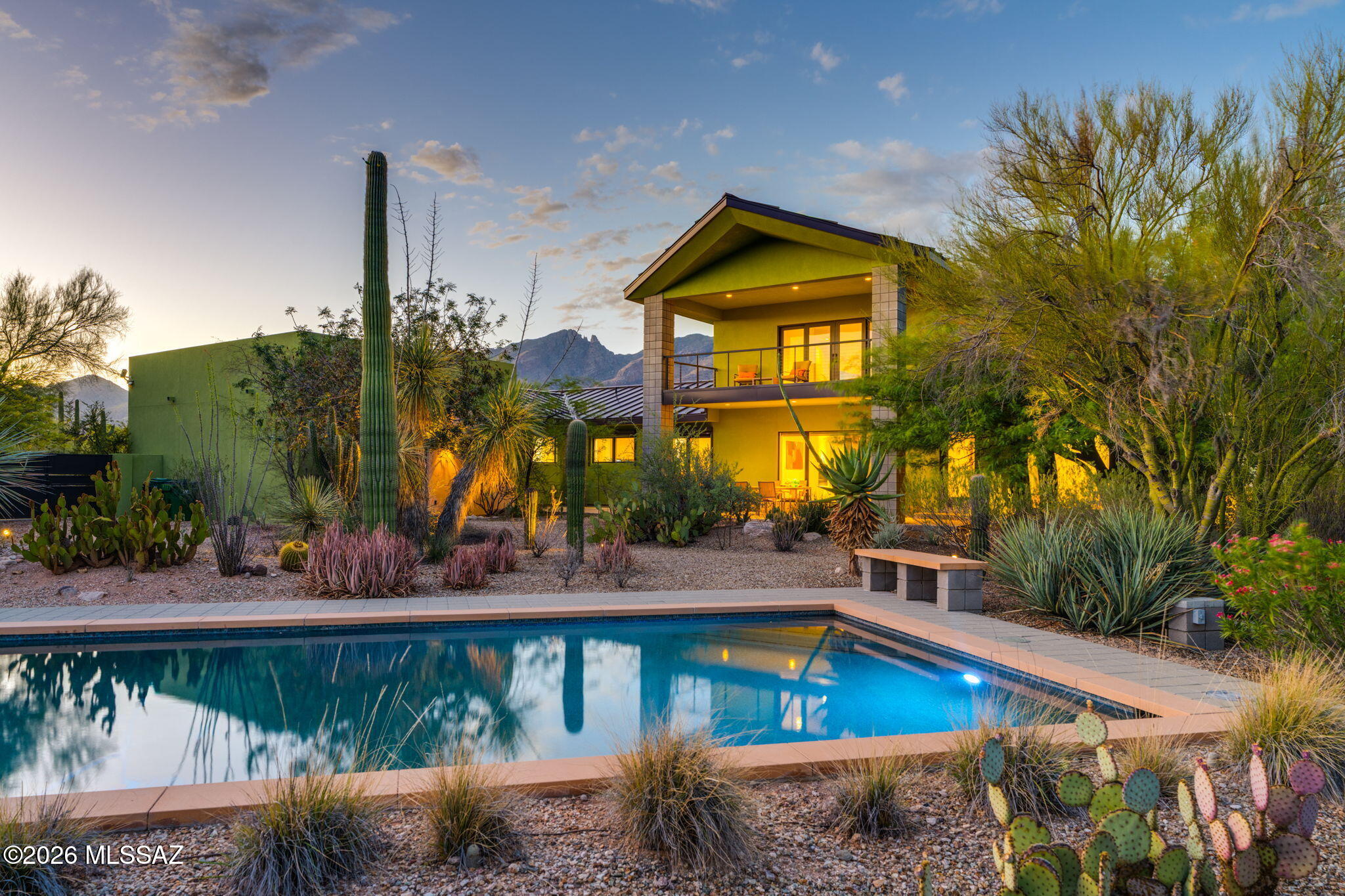 a view of a house with a swimming pool