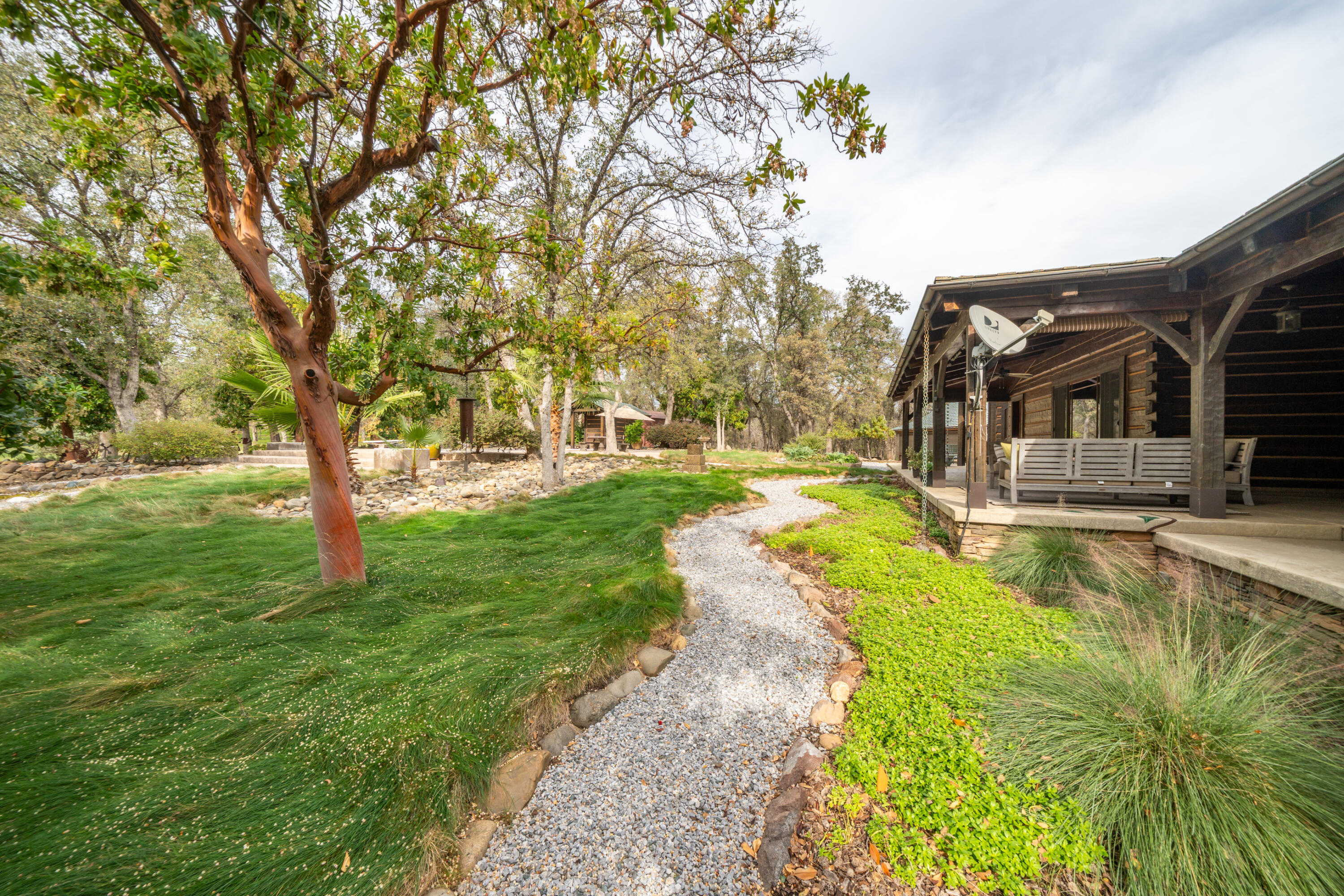15900 El Camino Robles Road Redding, CA 96001 - Photo 71 of 117 a view of yard with swimming pool and trees
