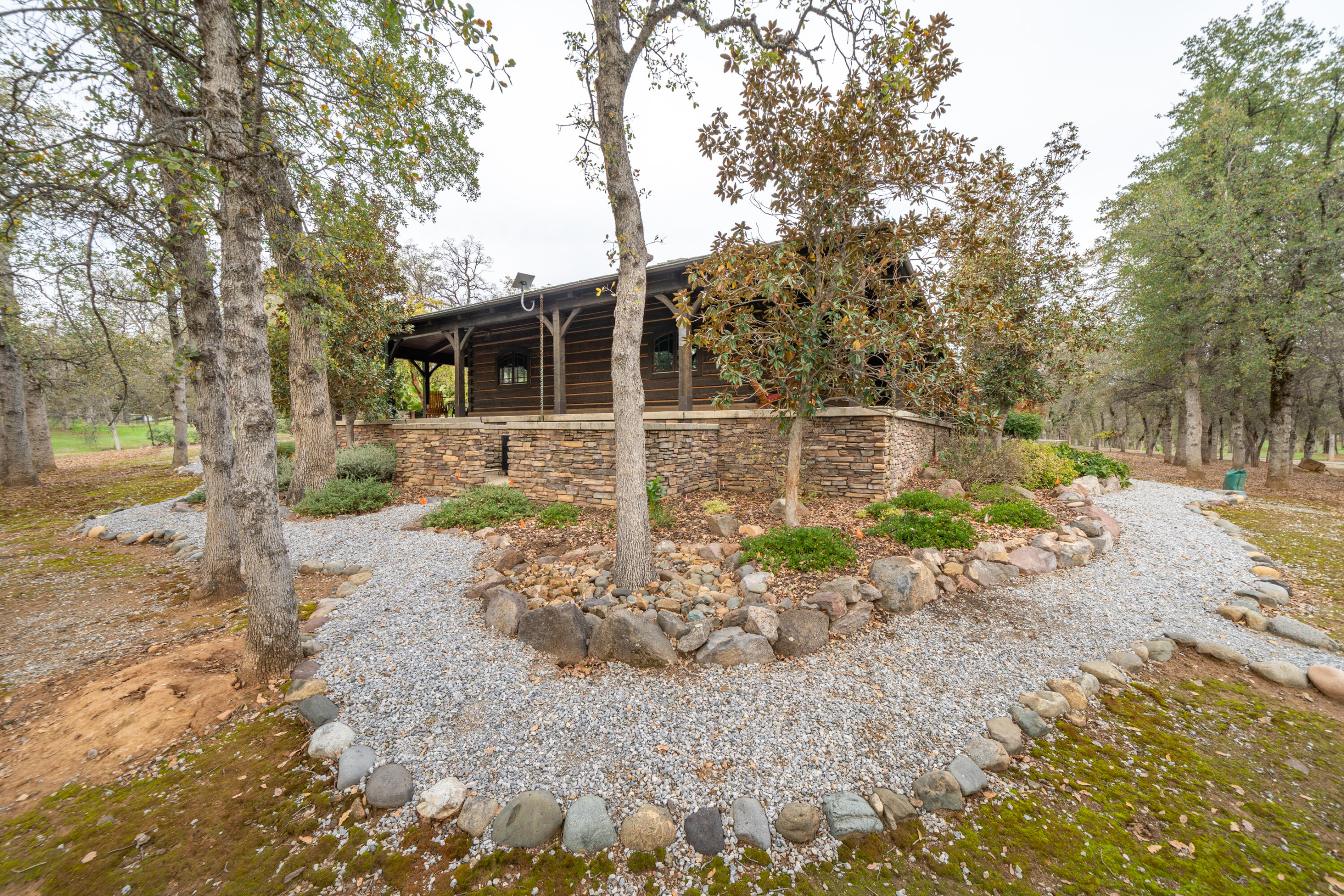 15900 El Camino Robles Road Redding, CA 96001 - Photo 99 of 117 a view of a yard with plants and large trees