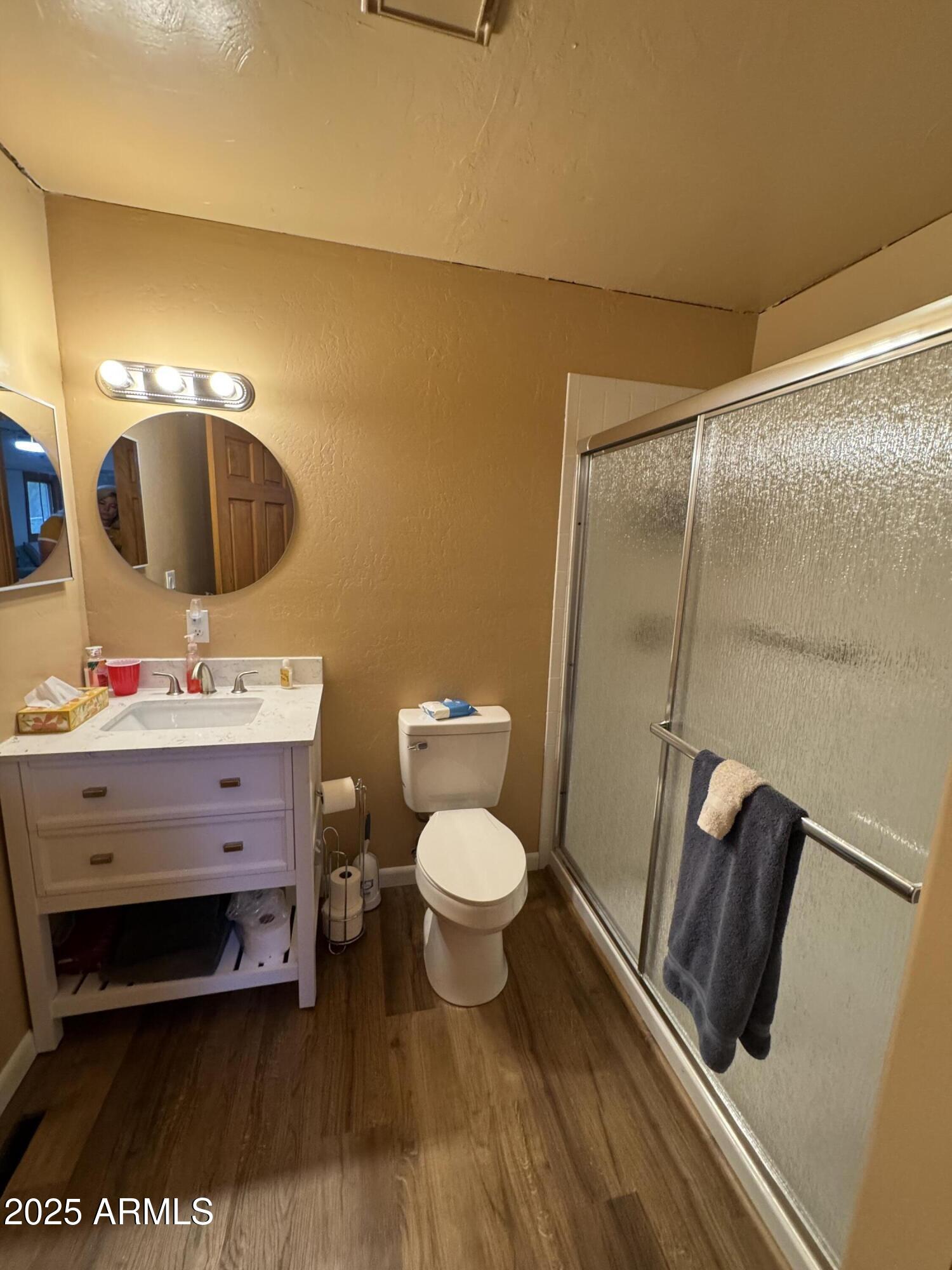 1905 Green Valley Road Heber, AZ 85928 - Photo 16 of 28 a bathroom with a toilet sink and mirror