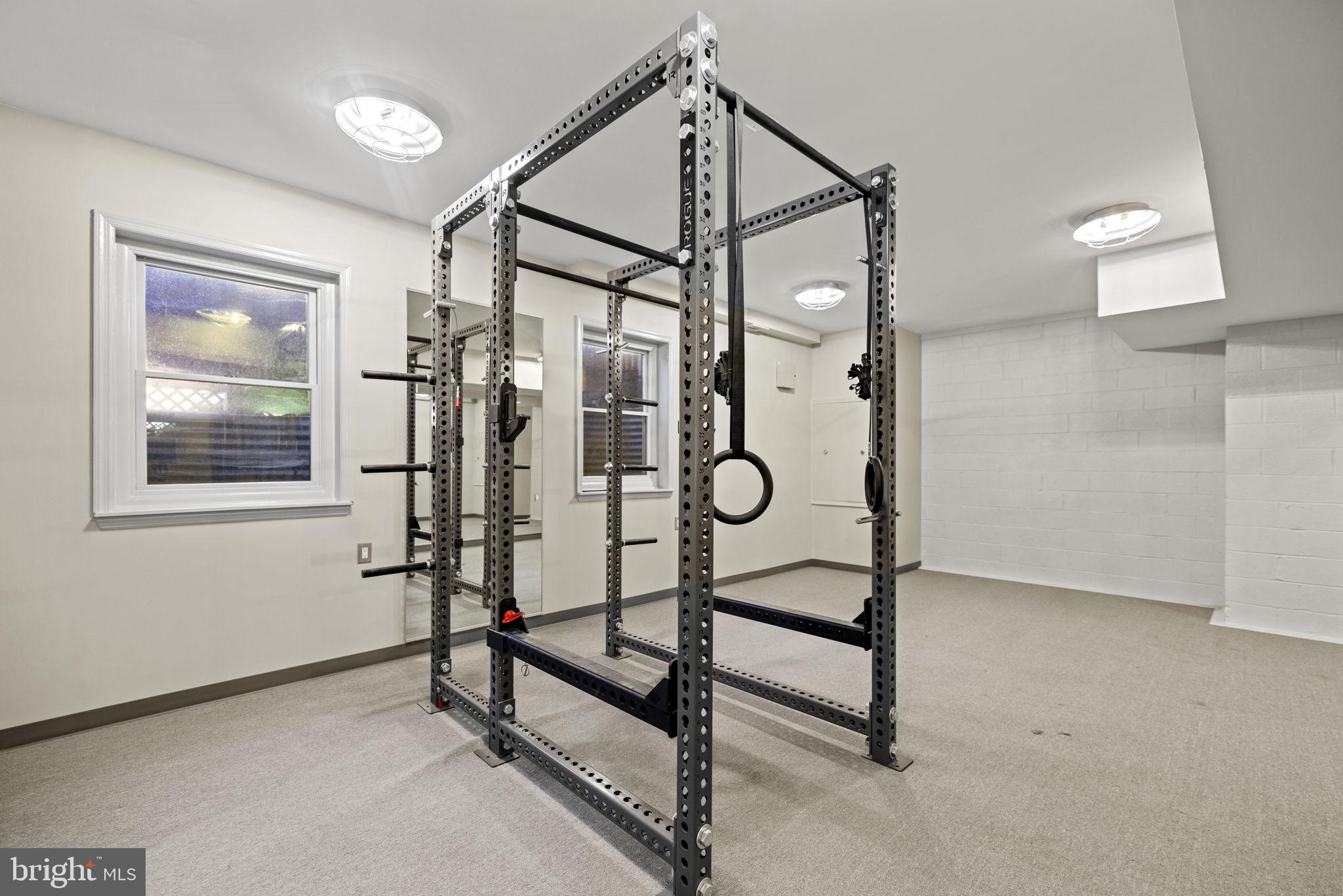 4006 Belle Rive Terrace Alexandria, VA 22309 - Photo 54 of 68 Home Gym with High Ceilings