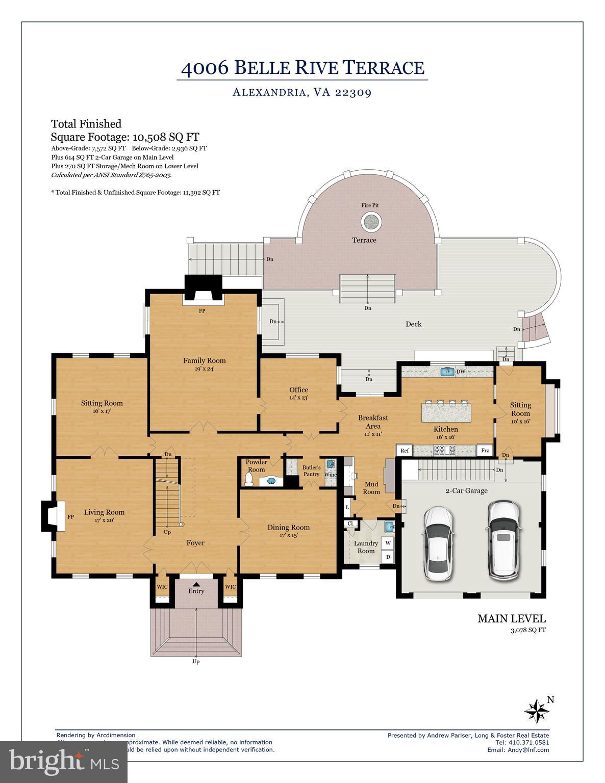 4006 Belle Rive Terrace Alexandria, VA 22309 - Photo 66 of 68 Floor Plan Main Level