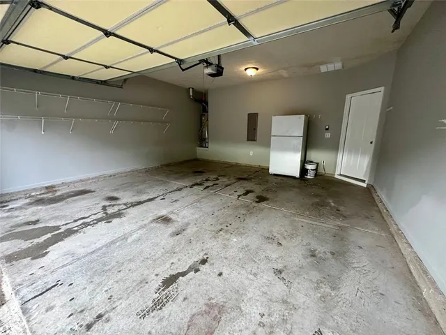 a view of a room with a bathroom