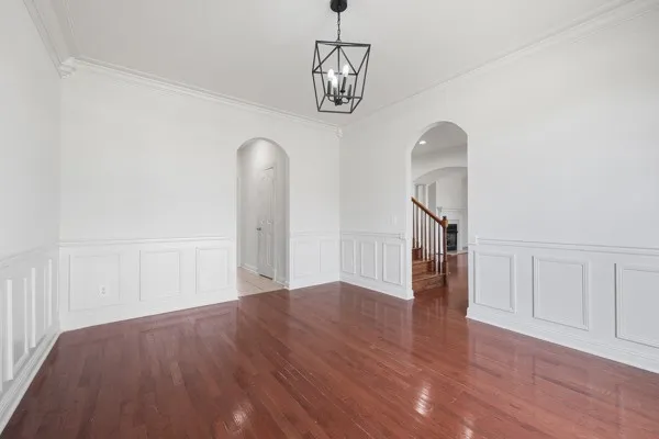 a view of a hallway with entryway