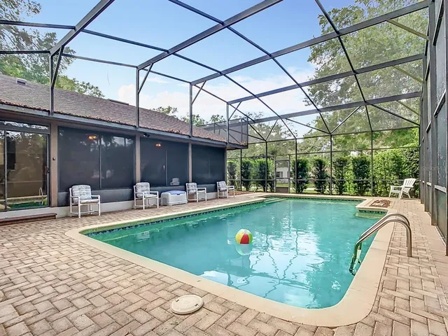a view of outdoor space and deck