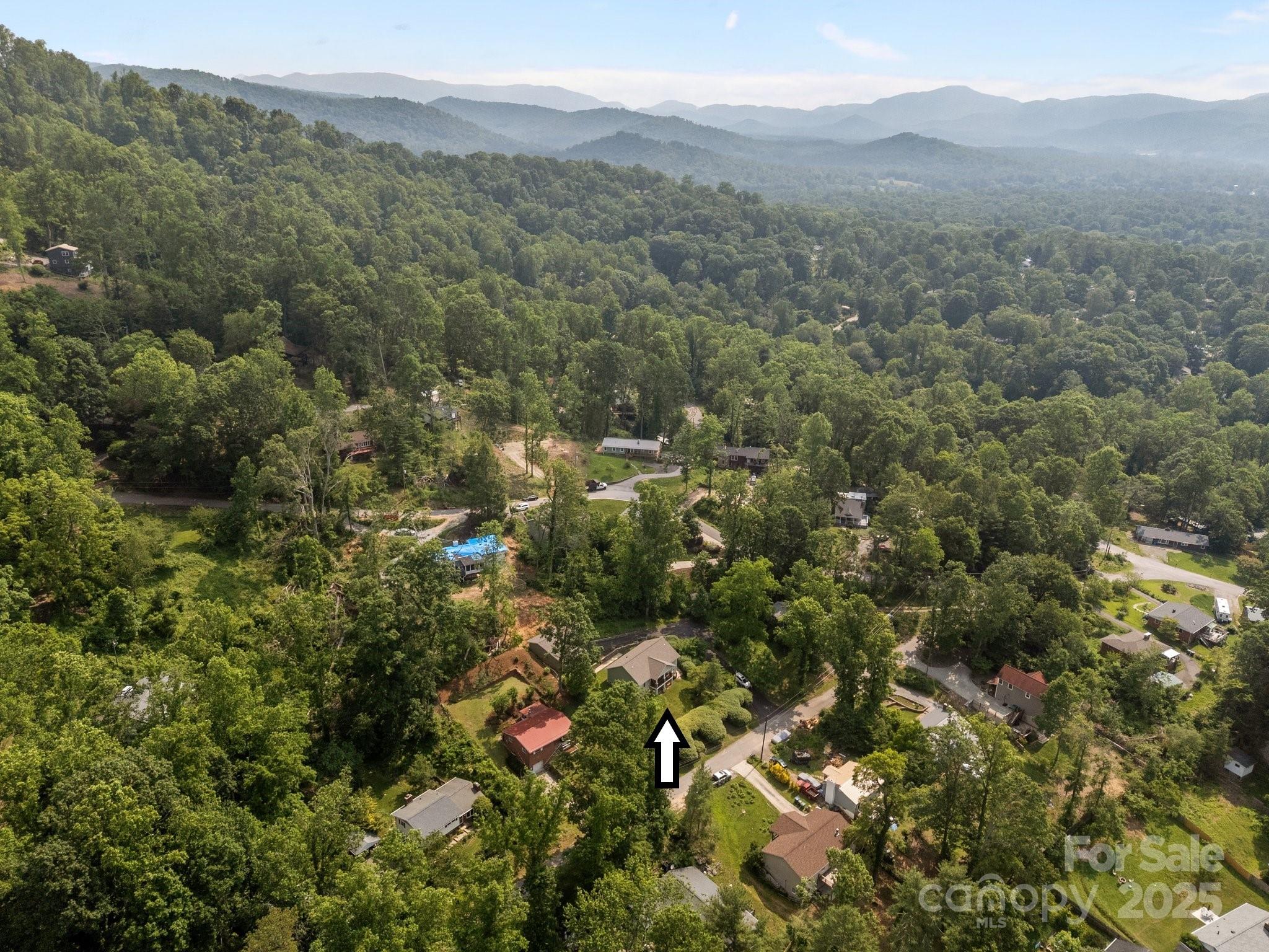 17 Laurel Road Arden, NC 28704 - Photo 41 of 45 a view of a house with a mountain in the background