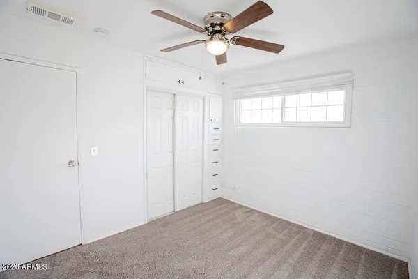 an empty room with a window