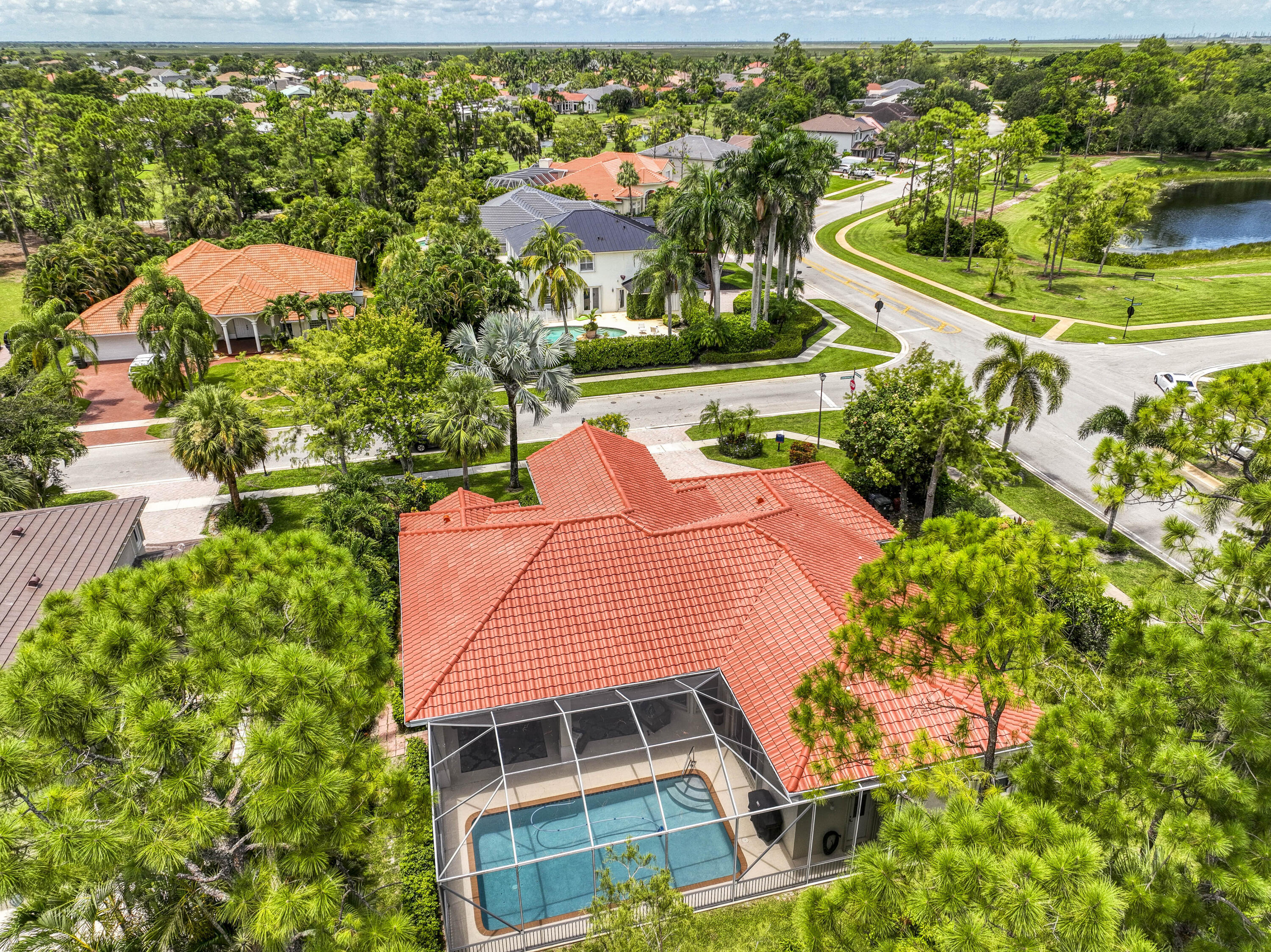 750 Cedar Cove Road Wellington, FL 33414 - Photo 37 of 37 an aerial view of a house with a garden