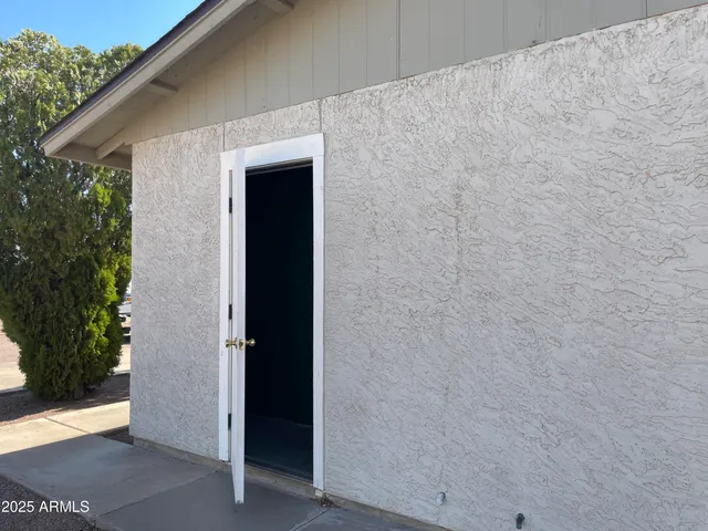 a view of front door