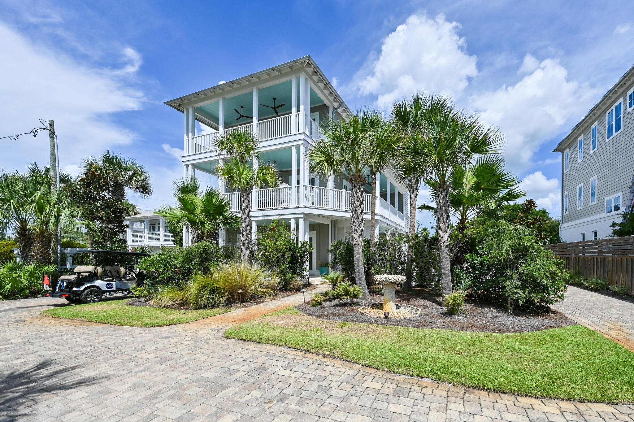 a front view of a house with swimming pool