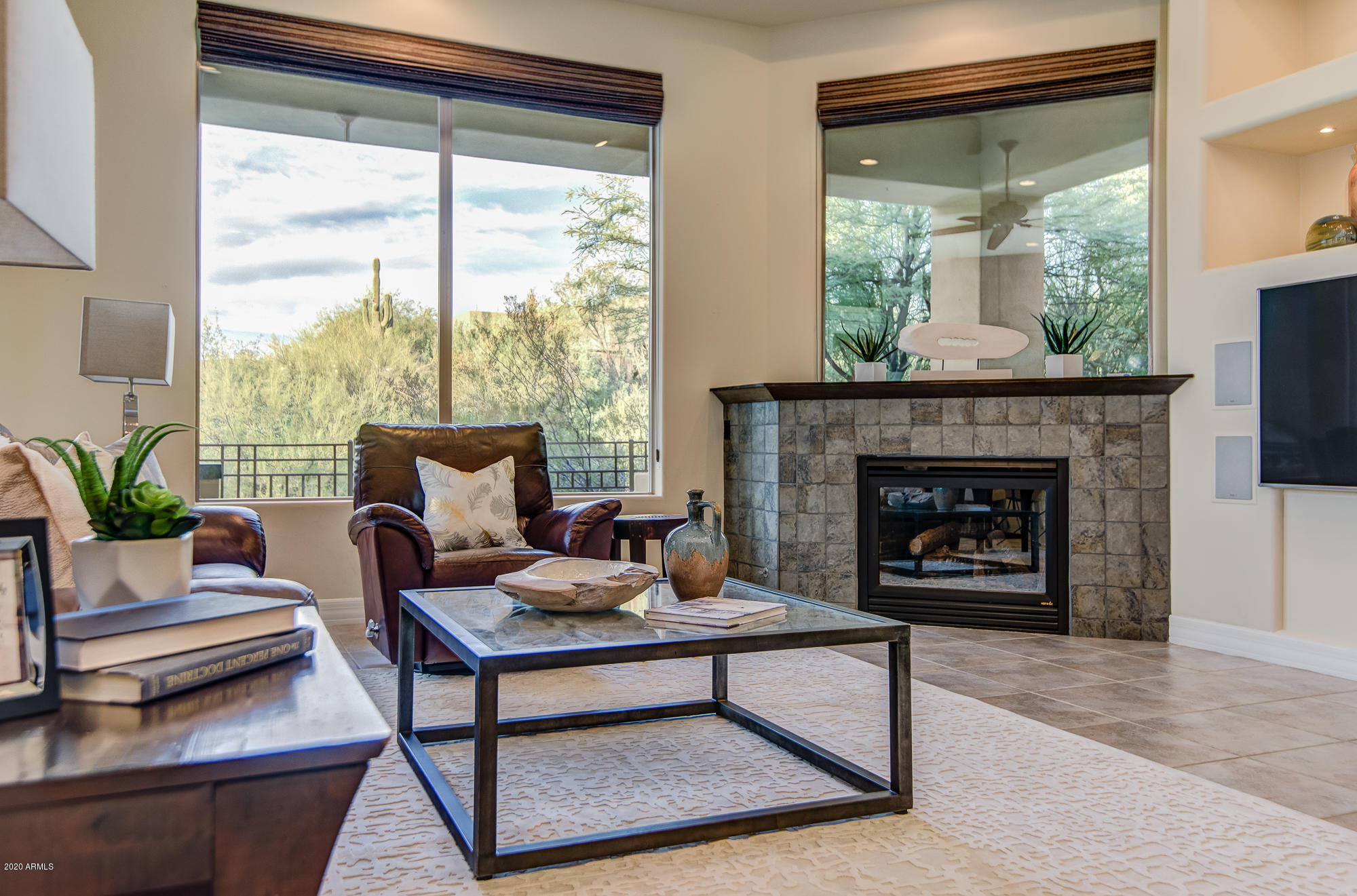6850 East Stevens Road Cave Creek, AZ 85331 - Photo 31 of 76 Fireplace with custom Wood Casing