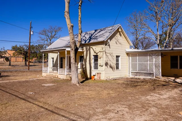 a view of a house with a patio