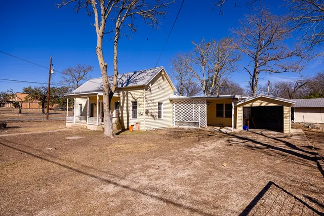 a view of a house with a patio
