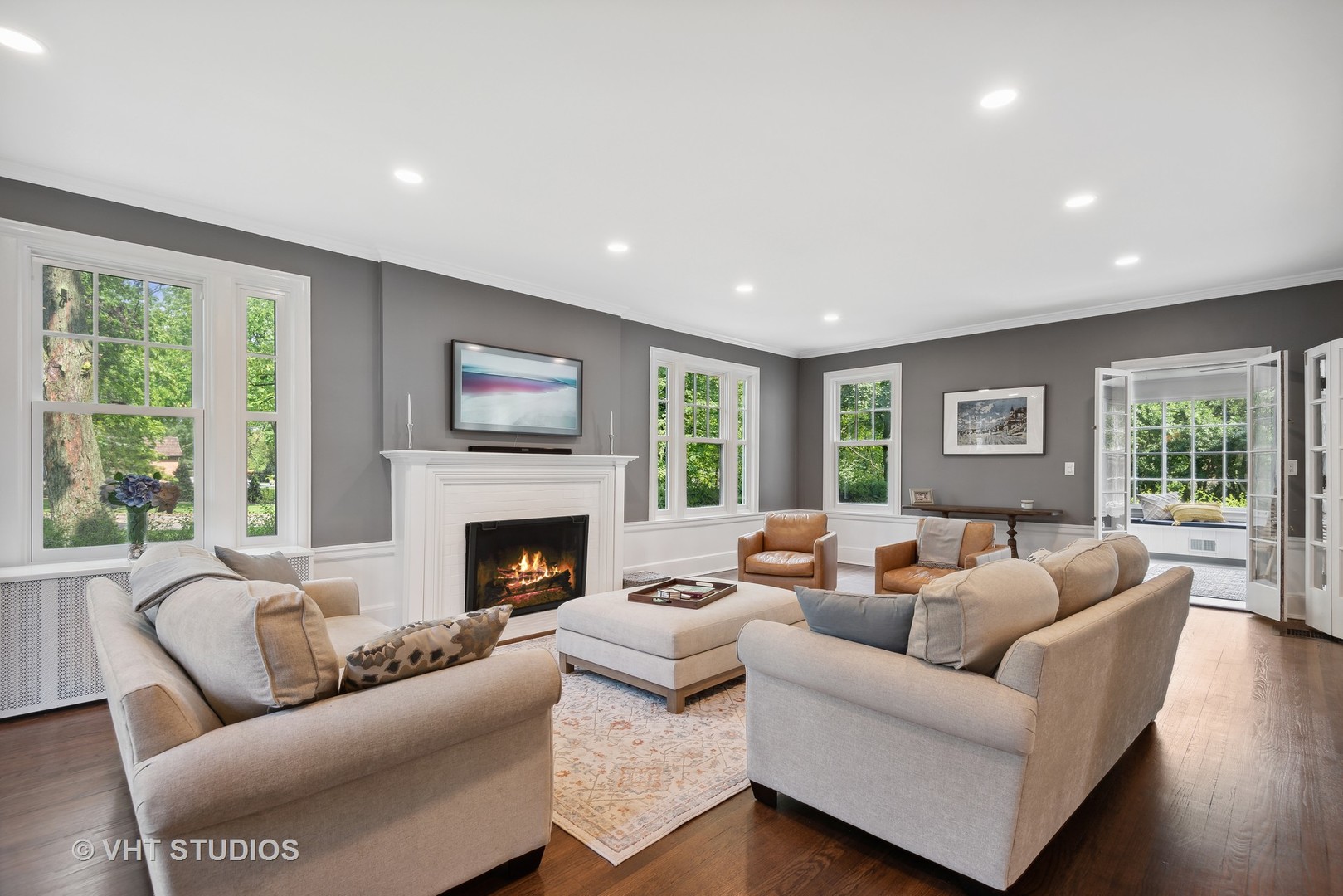 160 Sheridan Road Glencoe, IL 60093 - Photo 6 of 42 a living room with furniture window and a fireplace
