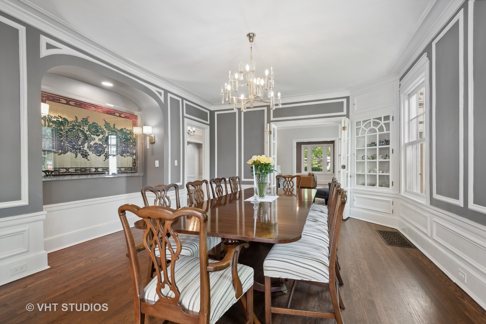 160 Sheridan Road Glencoe, IL 60093 - Photo 9 of 42 a view of a dining room with furniture window and wooden floor