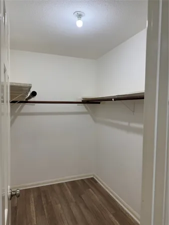 a view of small space with racks on the wall