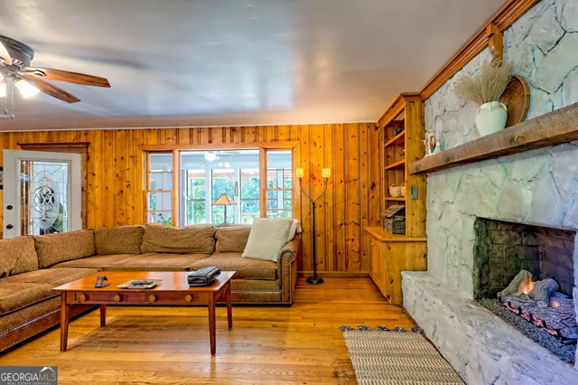 a very nice looking room with a large window