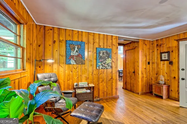 a view of a house with wooden floor