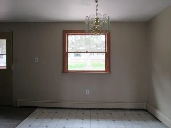 an empty room with a window
