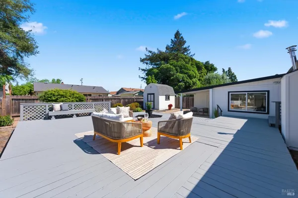 a view of a roof deck