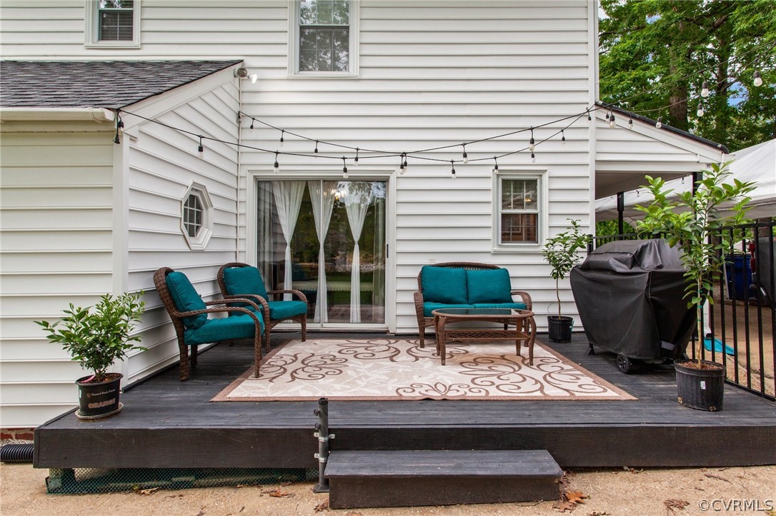 3905 Cresthill Road Chester, VA 23831 - Photo 38 of 49 a view of a backyard with sitting area