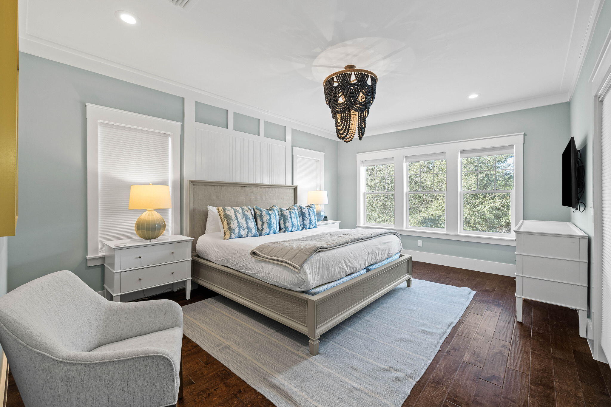 131 Clareon Drive Inlet Beach, FL 32461 - Photo 26 of 62 a bedroom with a bed and a large window