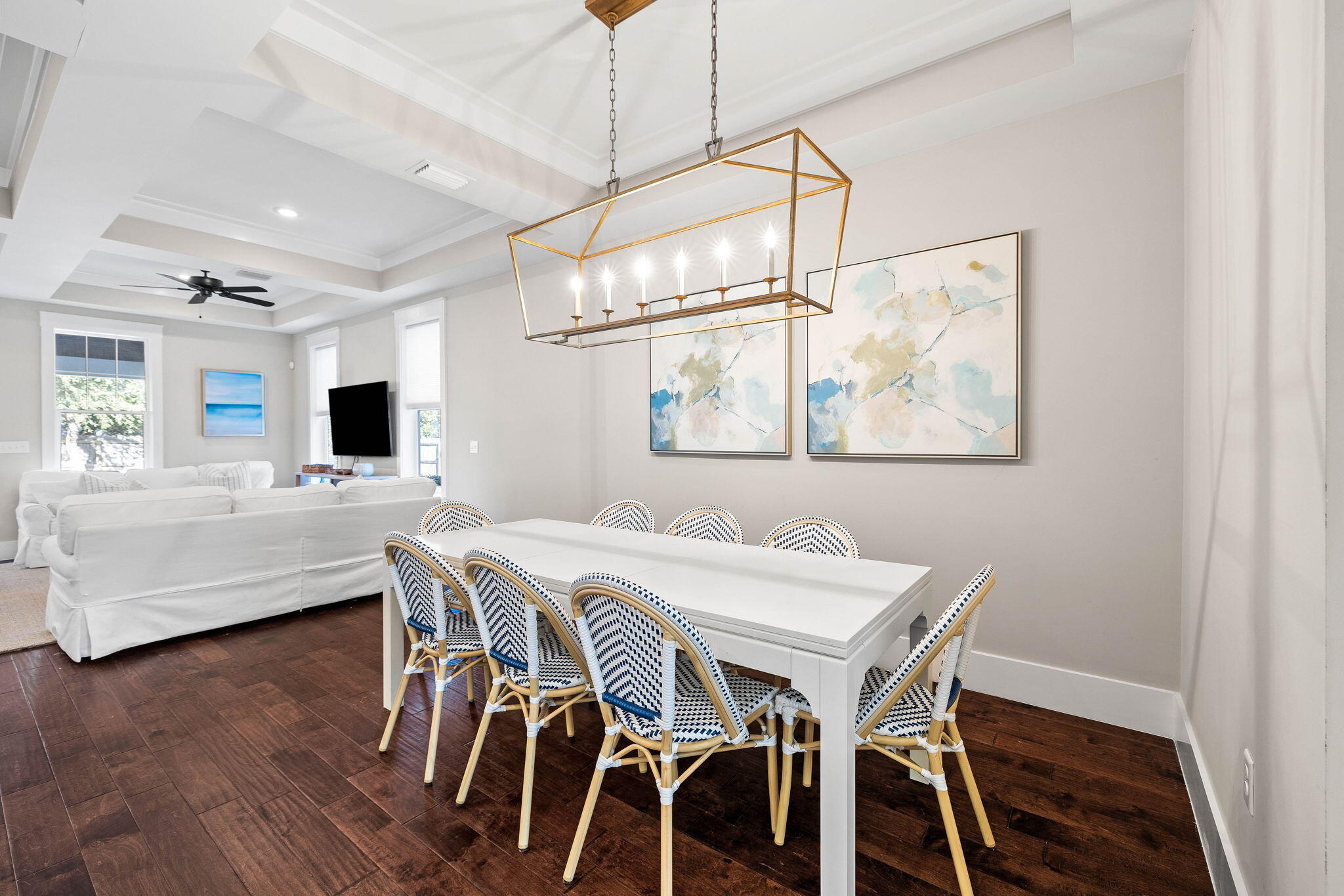 131 Clareon Drive Inlet Beach, FL 32461 - Photo 10 of 62 a view of a dining room with furniture window and wooden floor
