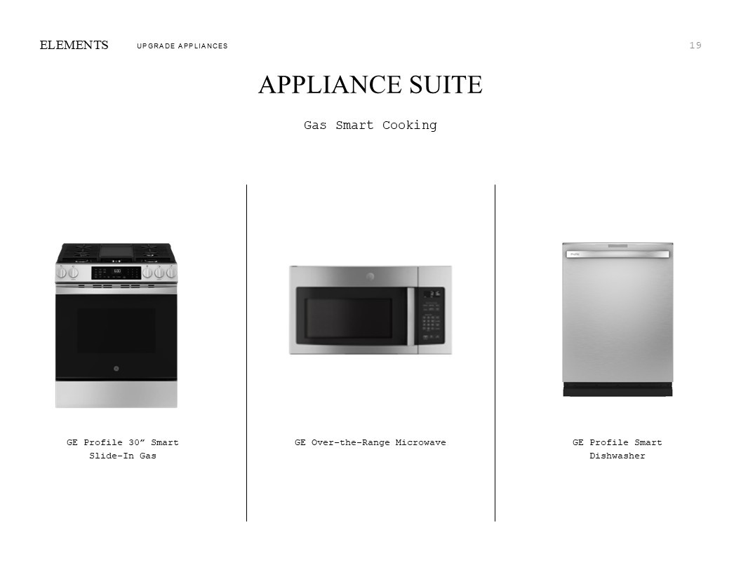 29419 Suncreek Rnch Court Waller, TX 77484 - Photo 19 of 22 Elements Look Palette 1: Appliance Selection Sheet (*Artist rendering used for illustration purposes only.)