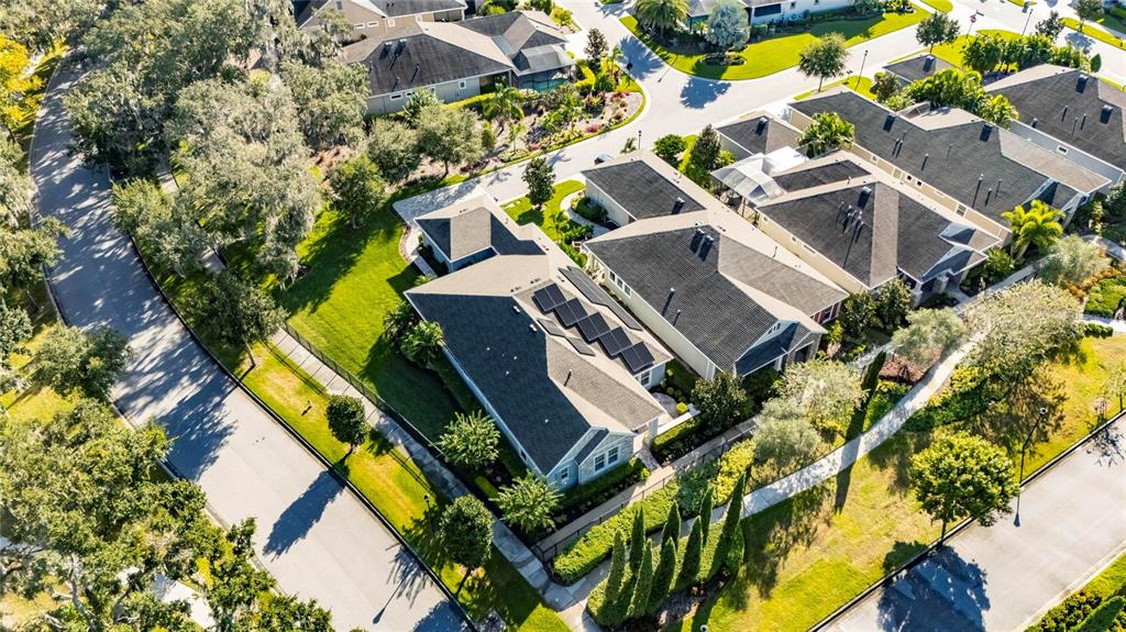 6002 Sparrowhead Way Lithia, FL 33547 - Photo 48 of 57 an aerial view of a house with a yard and garden