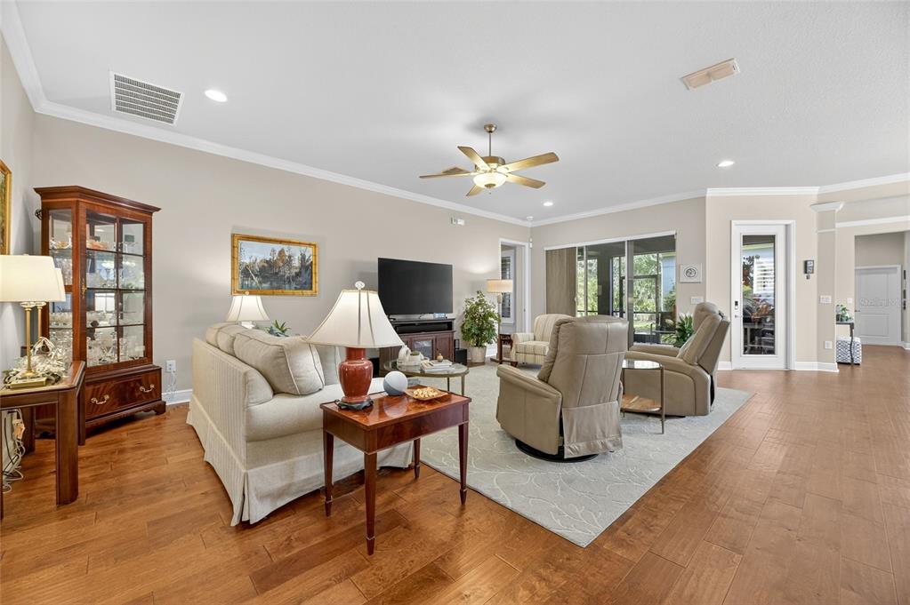 6002 Sparrowhead Way Lithia, FL 33547 - Photo 8 of 55 a living room with furniture and a flat screen tv