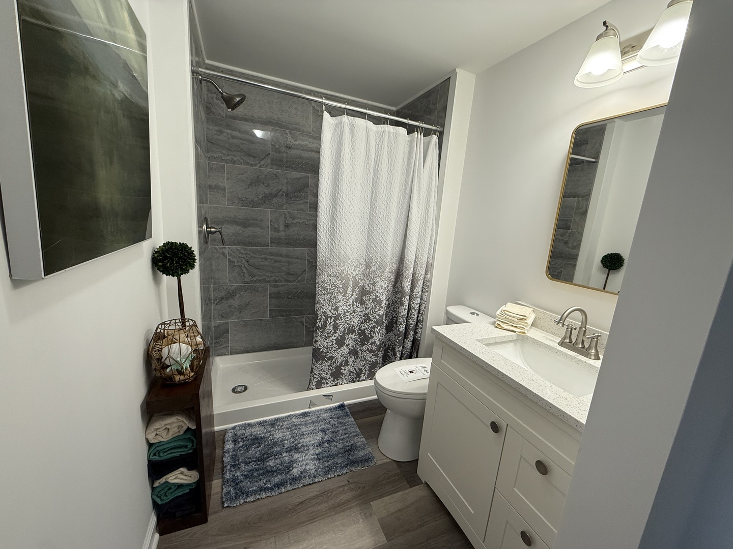 241 Blackthorn Road Matteson, IL 60443 - Photo 35 of 41 a bathroom with a sink a toilet and shower