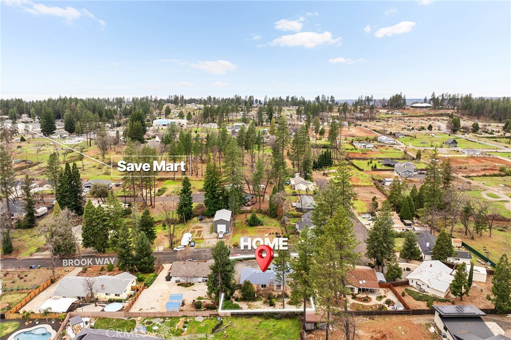 6682 Brook Way Paradise, CA 95969 - Photo 48 of 56 an aerial view of residential building and parking space