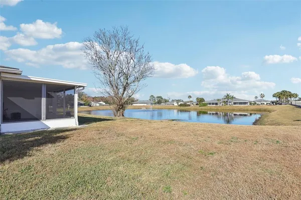 a view of a lake with houses