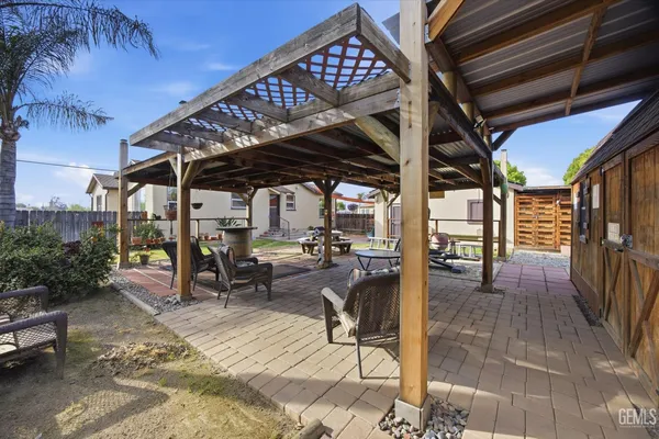 a view of porch with seating space