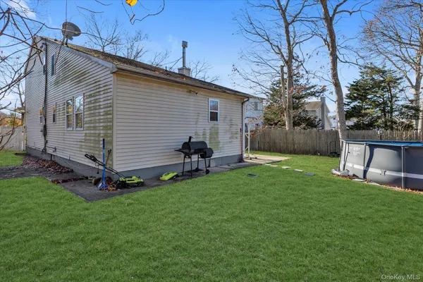 a view of a backyard with a garden