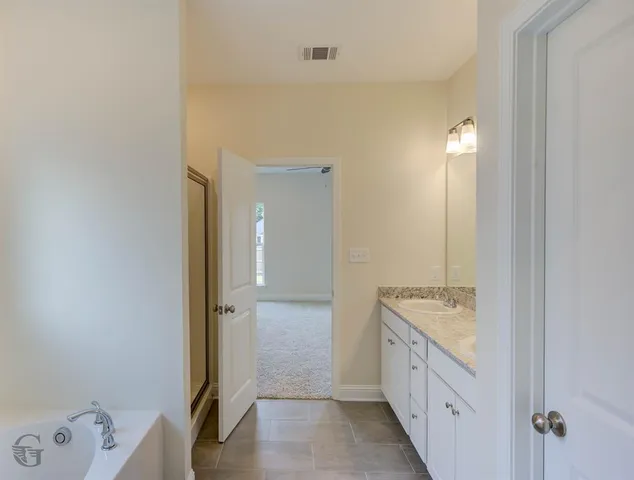 a view of yard with swimming pool and green space