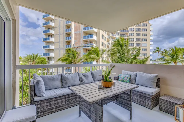 a outdoor living room with furniture
