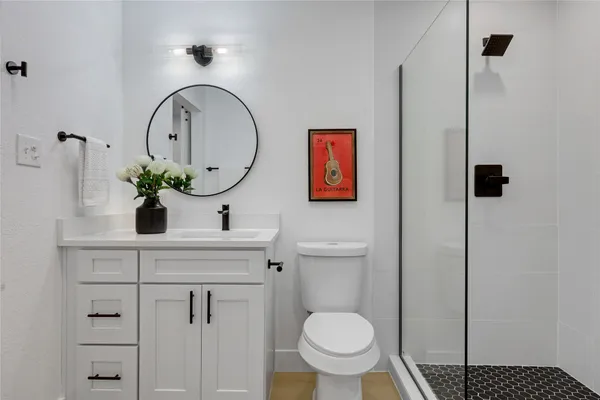 a close view of shower