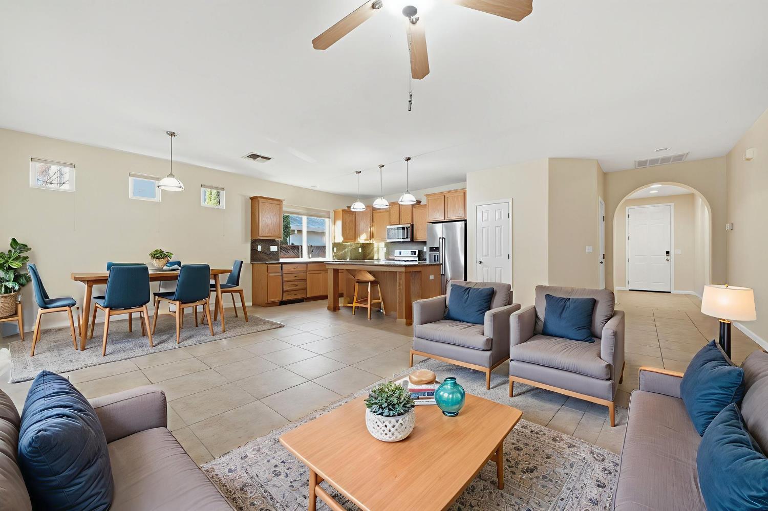818 Alpine Street Jackson, CA 95642 - Photo 4 of 32 a living room with furniture kitchen view and a chandelier