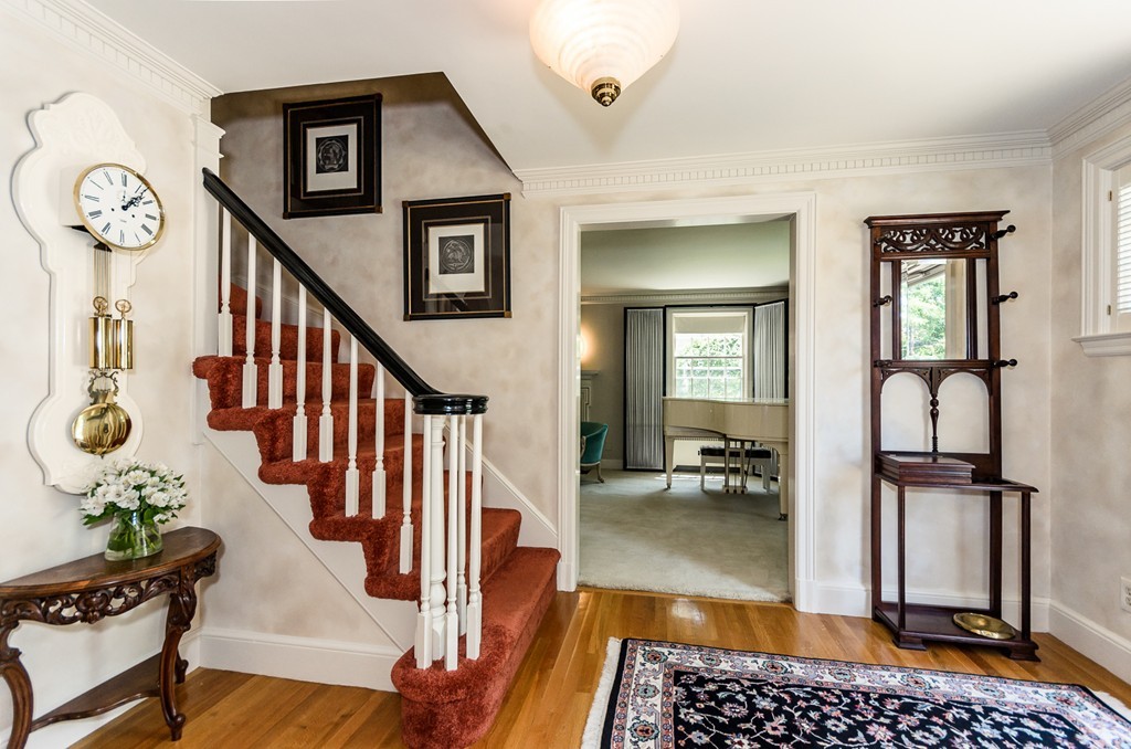 36 Sheldon Road Newton, MA 02459 - Photo 2 of 16 a view of entryway and hall with wooden floor