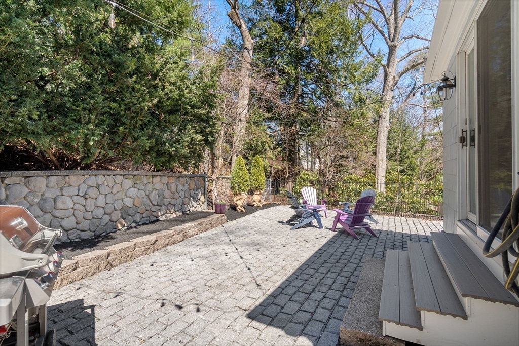 80 Fenwick Road Newton, MA 02468 - Photo 32 of 35 a view of a backyard with sitting area