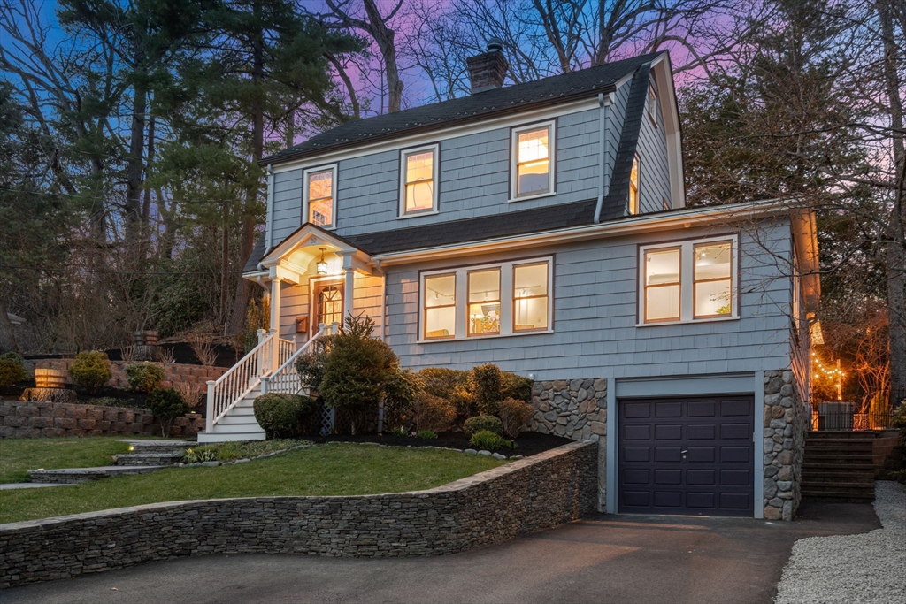 80 Fenwick Road Newton, MA 02468 - Photo 33 of 35 a front view of a house with a garden