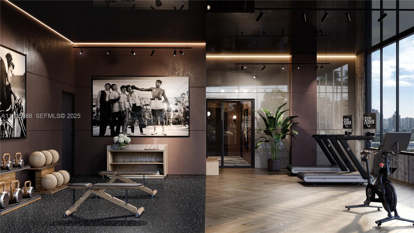 94 Northeast 29th Street, Unit 307 Miami, FL 33137 - Photo 8 of 21 a room with lots of chairs and mirrors