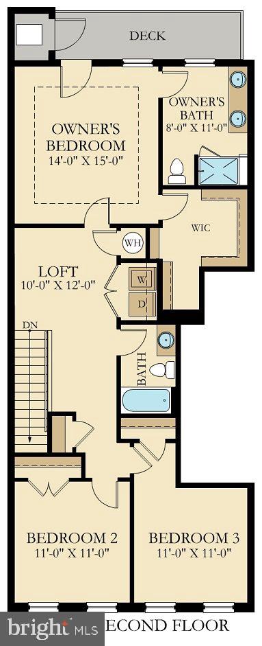 7107 Delegate Place Frederick, MD 21703 - Photo 19 of 19 Upper Level Floor Plan